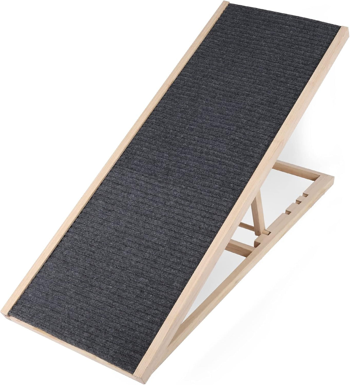 Wooden Pet Ramp with Non Slip Carpet Surface R84826