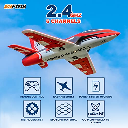 EDF Jet Remote Control Airplane 80mm Ducted Fan 12-Blade 6 Channel PNP L32242