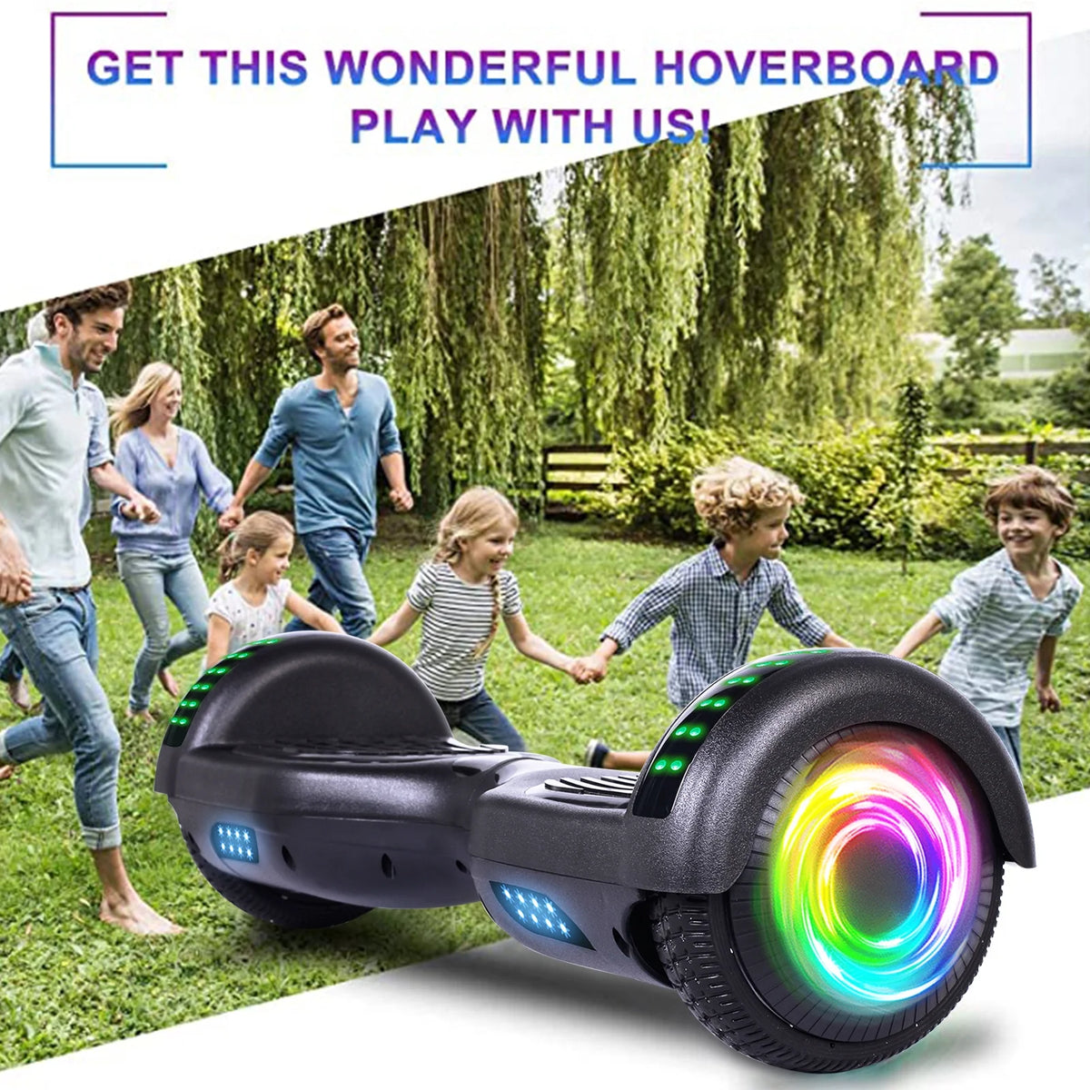 Black 6.5" Electric Self Balancing Scooter U8370
