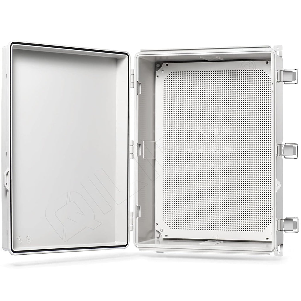 Junction Box with Mounting Plate, IP67 Waterproof ABS Plastic Grey X398035
