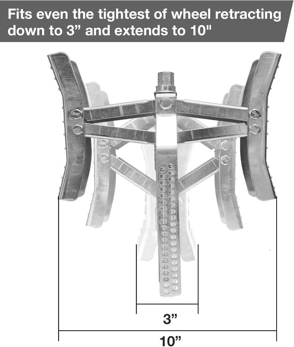 Camper Wheel Chock Stabilizer 2 Sets, RV Tire Scissor Locking X Chock, Pack of 2 I197