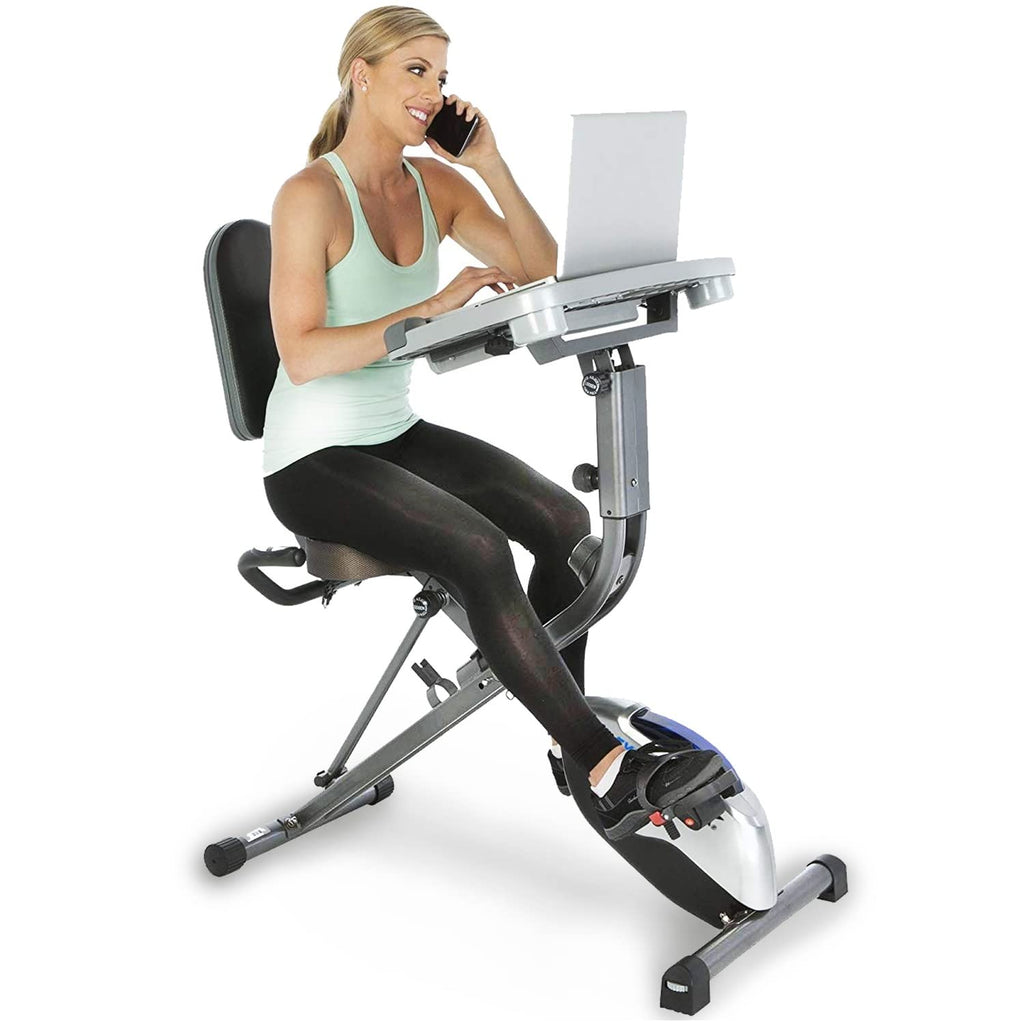 Folding Exercise Desk Bike with Bluetooth Y6352