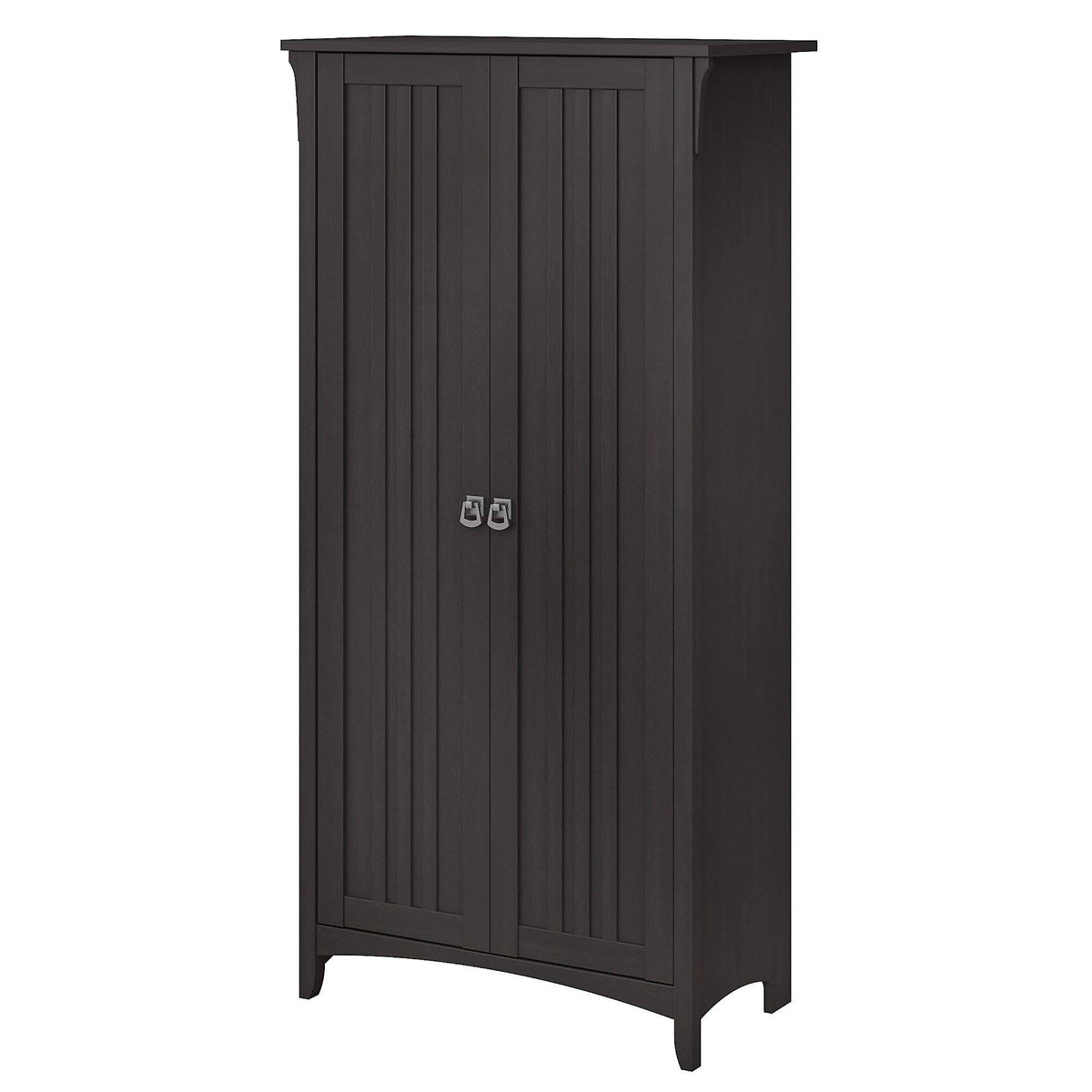 Vintage Black Kitchen Pantry Cabinet with Doors C64047
