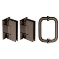 Oil Rubbed Bronze Shower Pull and Hinge Set C121742