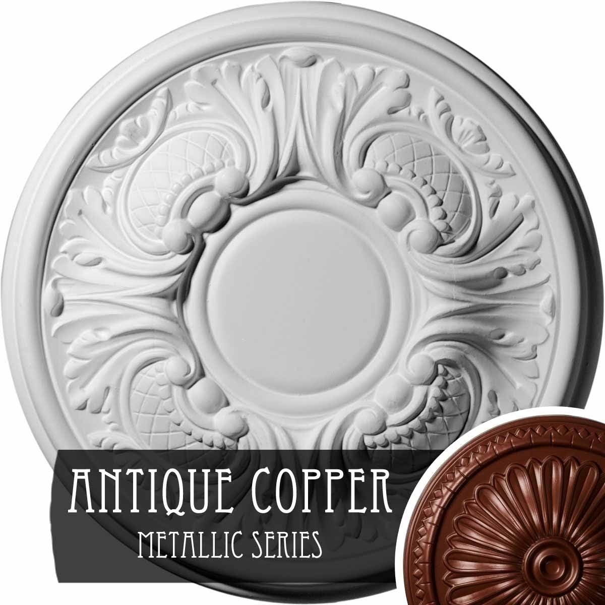 11 3/4 inch x 1 1/4 inch Hand-Painted Ceiling Medallion K150717