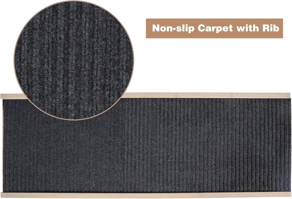 Wooden Pet Ramp with Non Slip Carpet Surface R84826