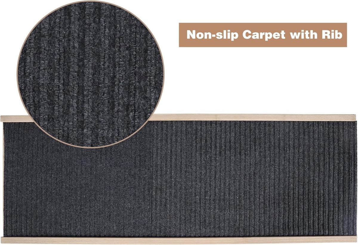 Wooden Pet Ramp with Non Slip Carpet Surface R84826