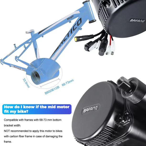 48V 750W Mid Drive Electric Bike Motor Conversion Kit with Optional Battery Y742