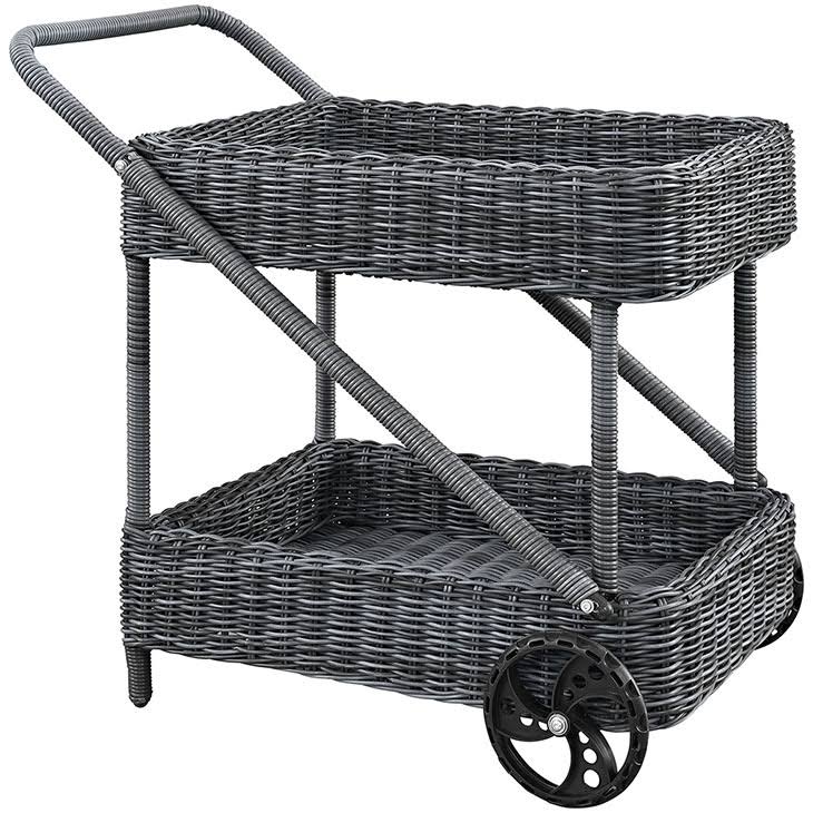 Gray Outdoor Patio Beverage Cart V537789