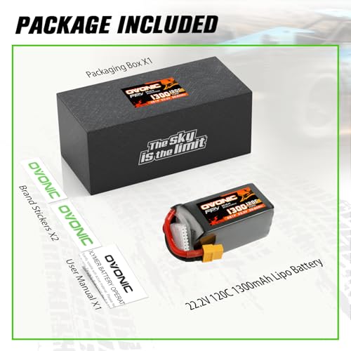 6s 120C 1600mAh 22.2V Lipo Battery with XT60 Connector D1436