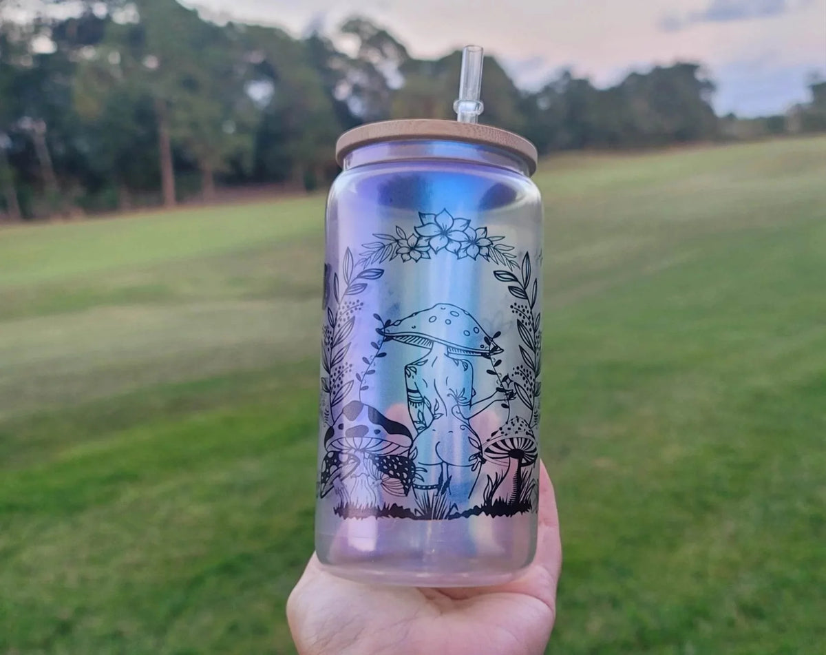 Mushroom Beer Can Glass T690994