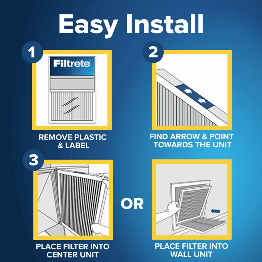 16x25x1 Air Filter, MERV 12, 2 Filters S335