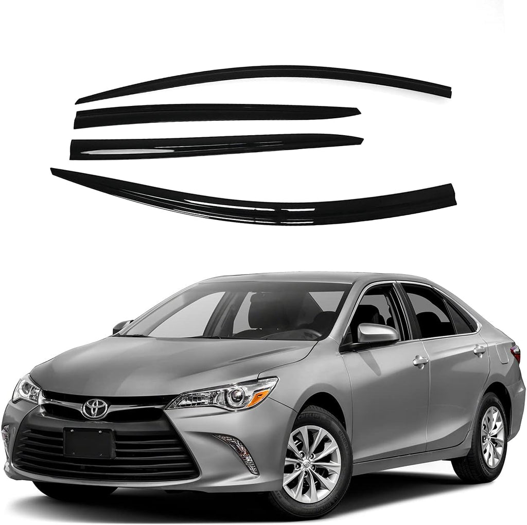 Chrome Side Window Vent Visor 4 Piece Set for Toyota Camry 2017-2021 U297
