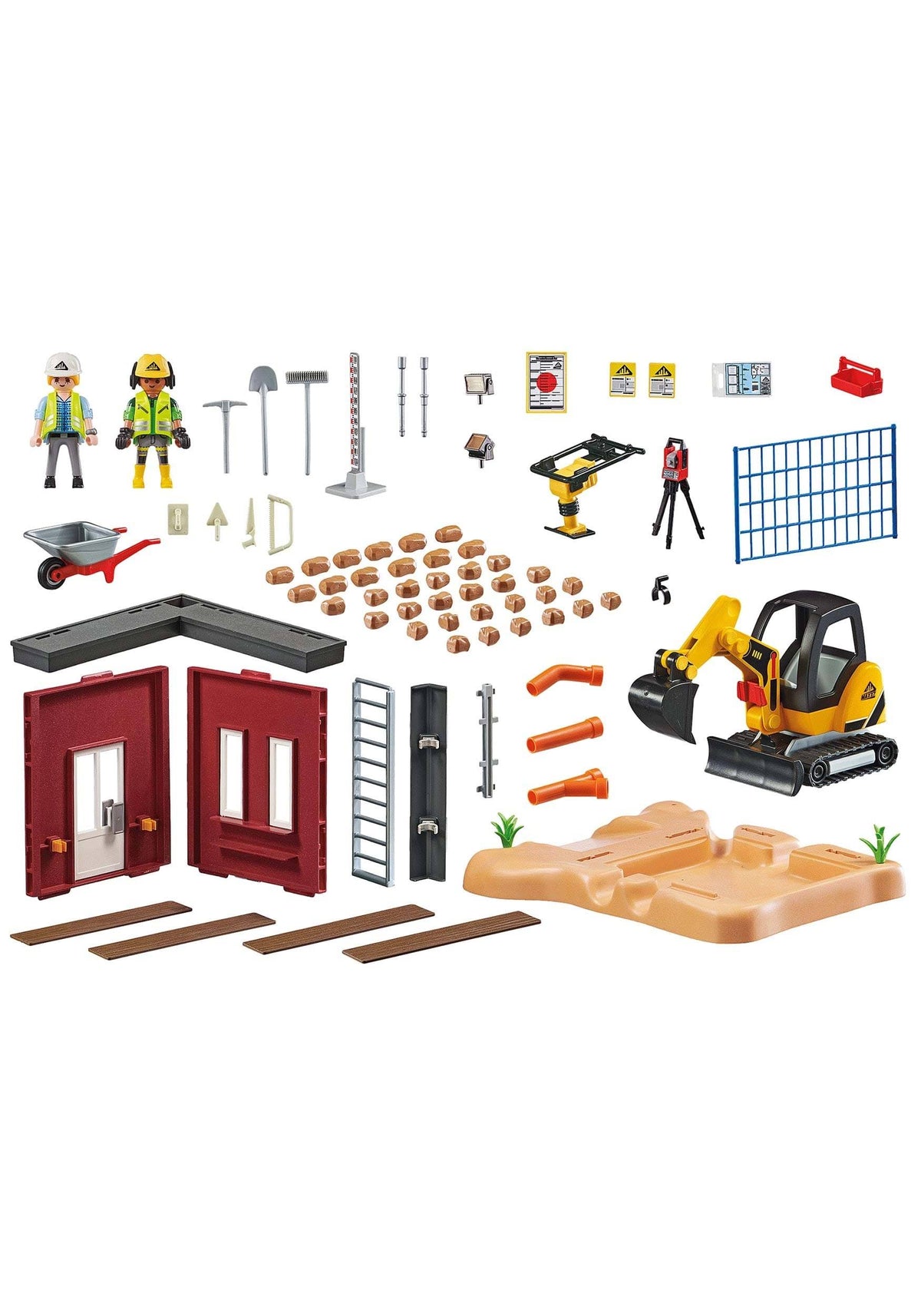 Mini Excavator with Building Section Q12776