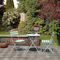 3-Piece Foldable Bistro Furniture Set in Mint Green D354760