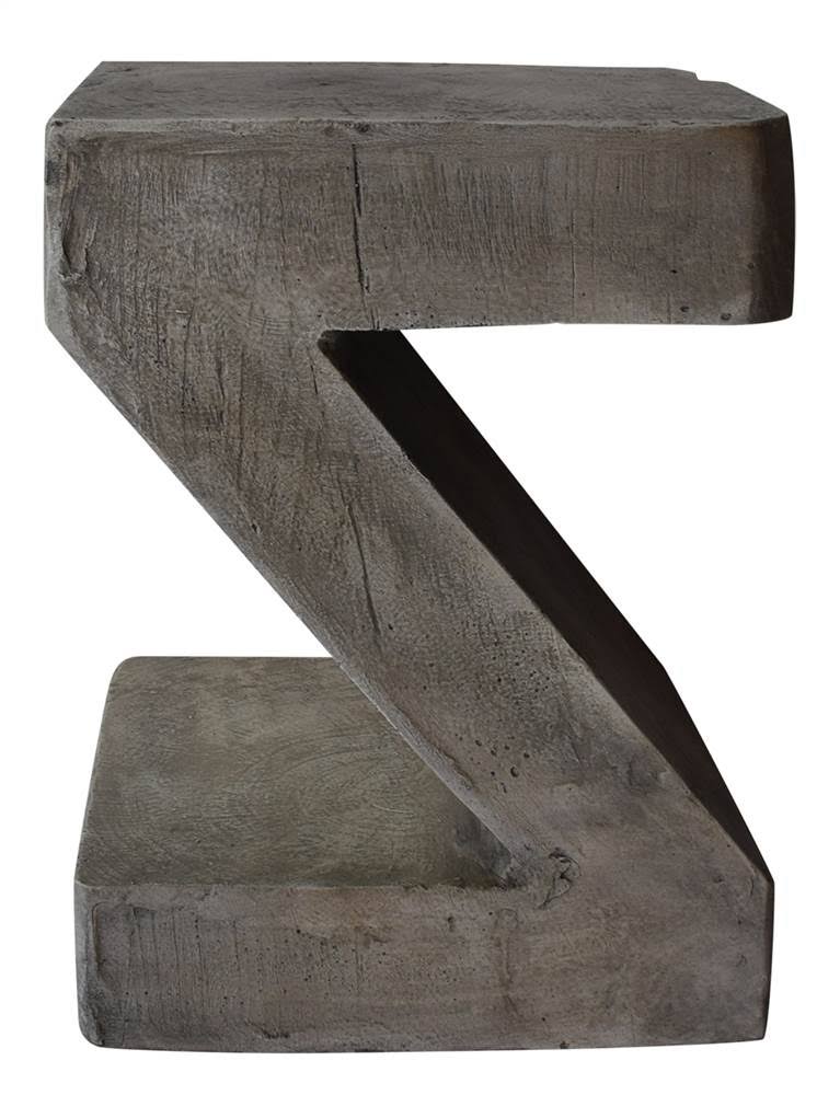 16 in. Light Gray Concrete Accent Table A813926