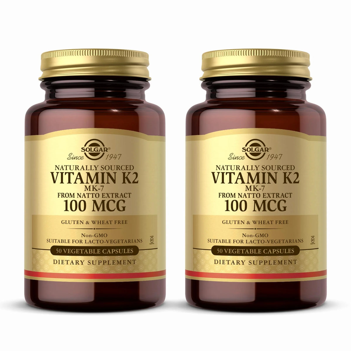 Vitamin K2 100 mcg Vegetable Capsules Pack of 2 W2130