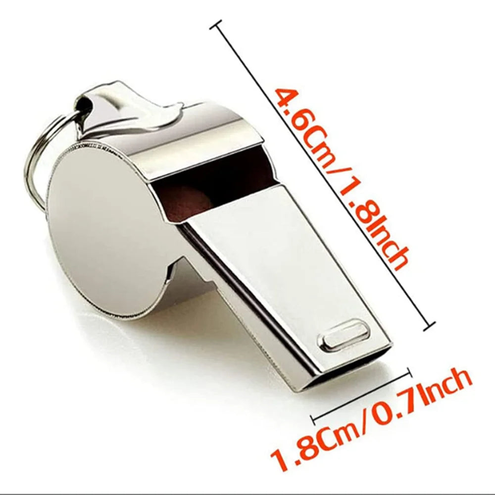 3 Pack Stainless Steel Sports Whistles with Lanyard S903283