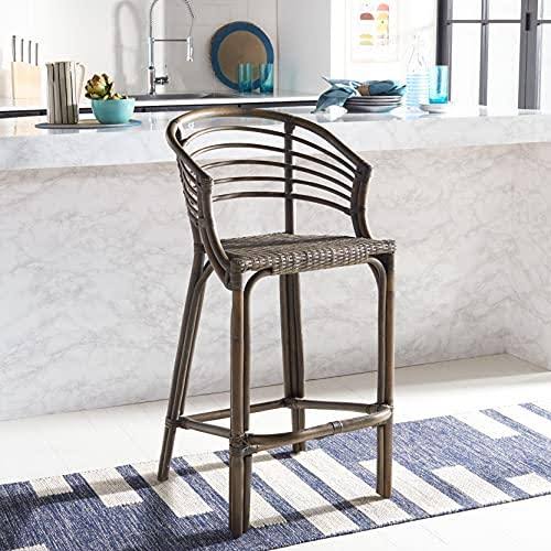 Dark Brown Rattan Bar Stool W876
