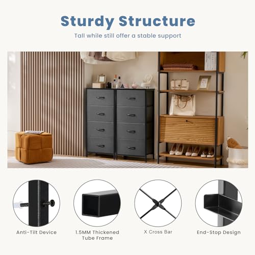 Fabric Storage Tower with 9 Drawers G262