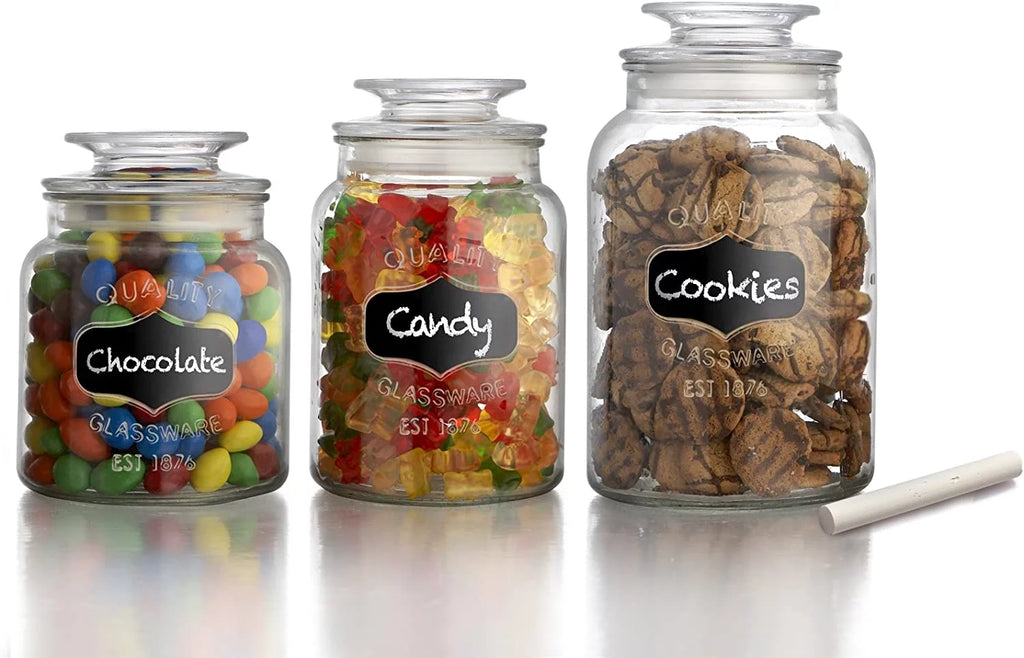 Clear Glass Food Storage Containers Set of 3 Q806