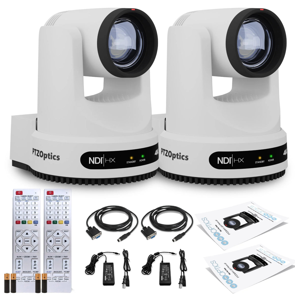 2 x PTZ Camera with 12x Optical Zoom (White) M733560