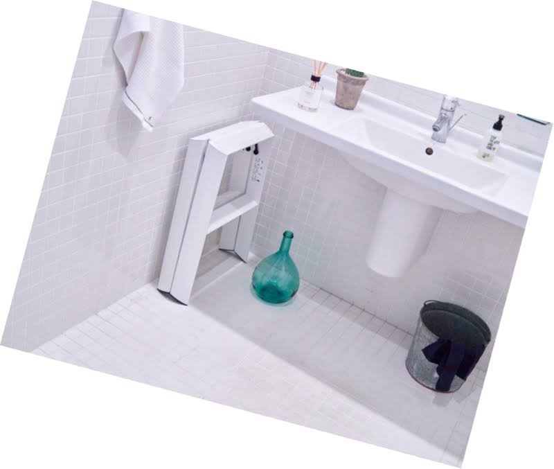 White 2 Step Step Stool H5728