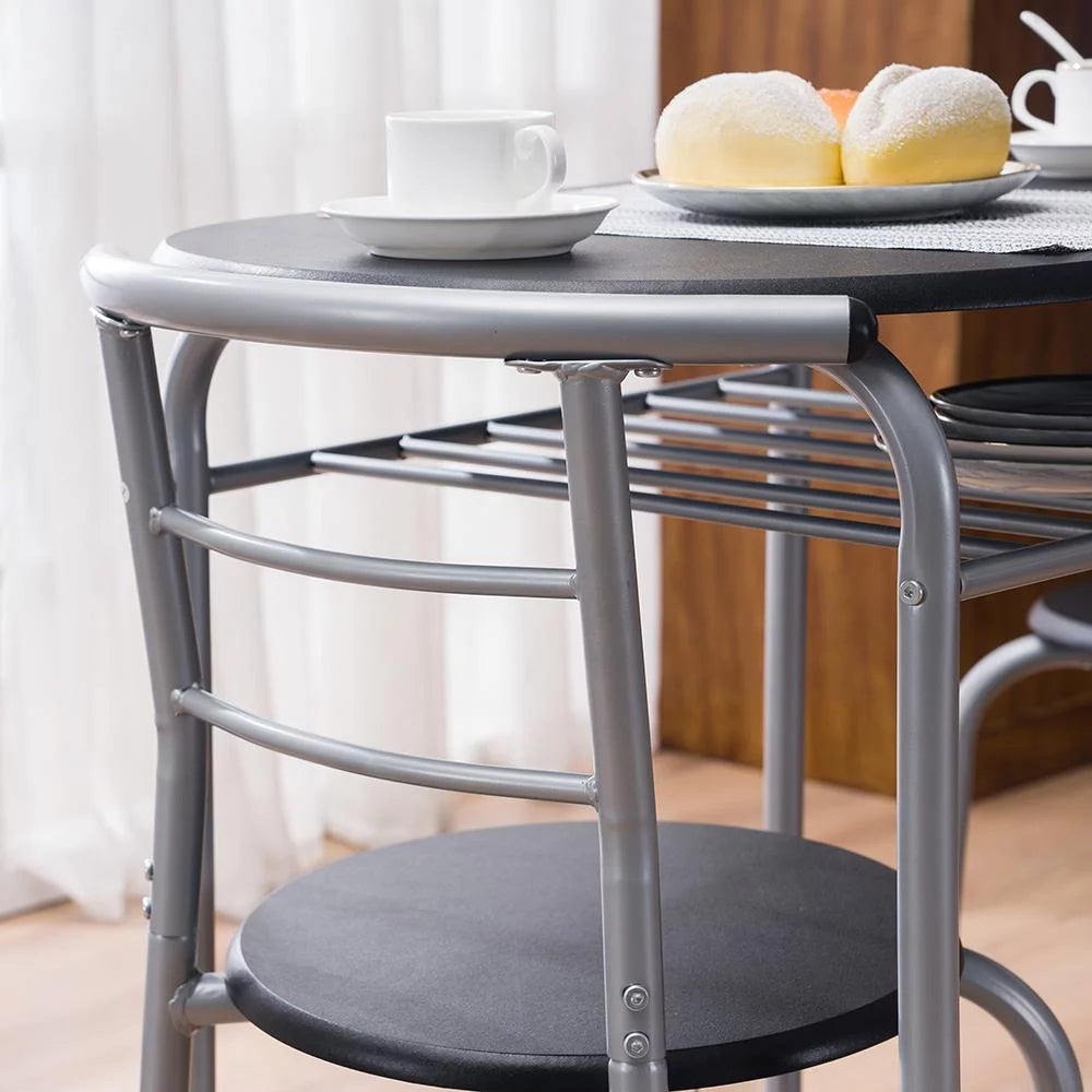 3-Piece Wooden Round Table and Chairs Set N696361