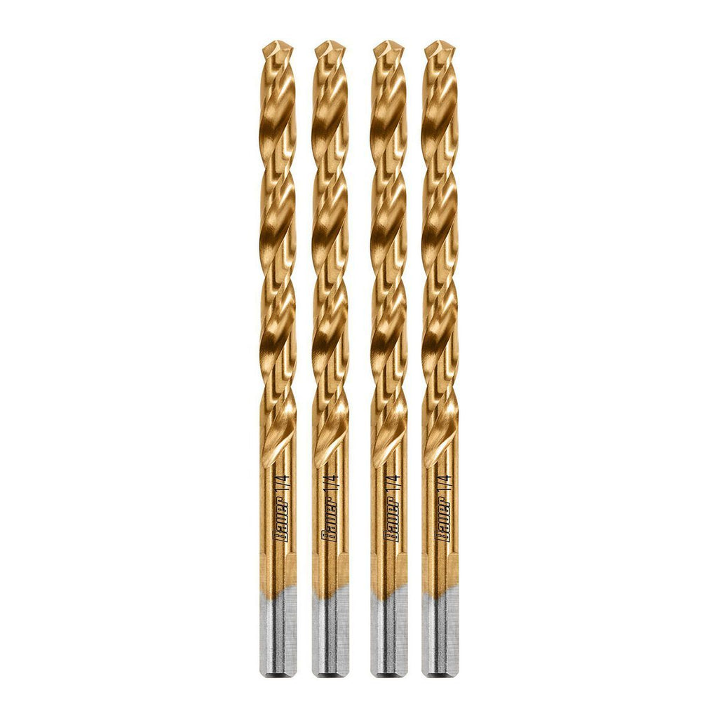 1/4 in. Titanium Drill Bit Set, 4 Piece N67867