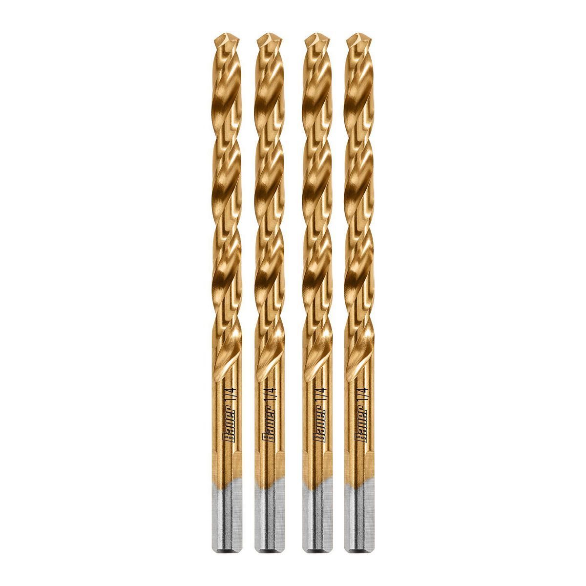 1/4 in. Titanium Drill Bit Set, 4 Piece N67867