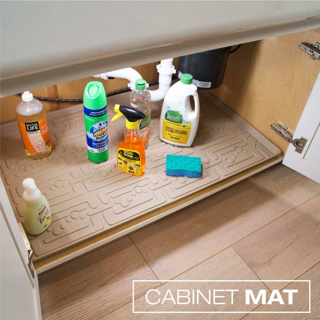 Under Sink Kitchen Cabinet Mat 37 x 22 inch Beige Z2062