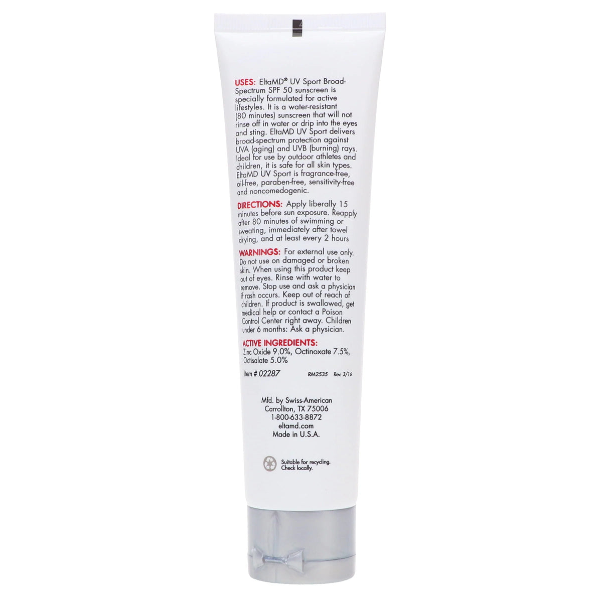 SPF 50 Water Resistant Sunscreen 3 oz V513