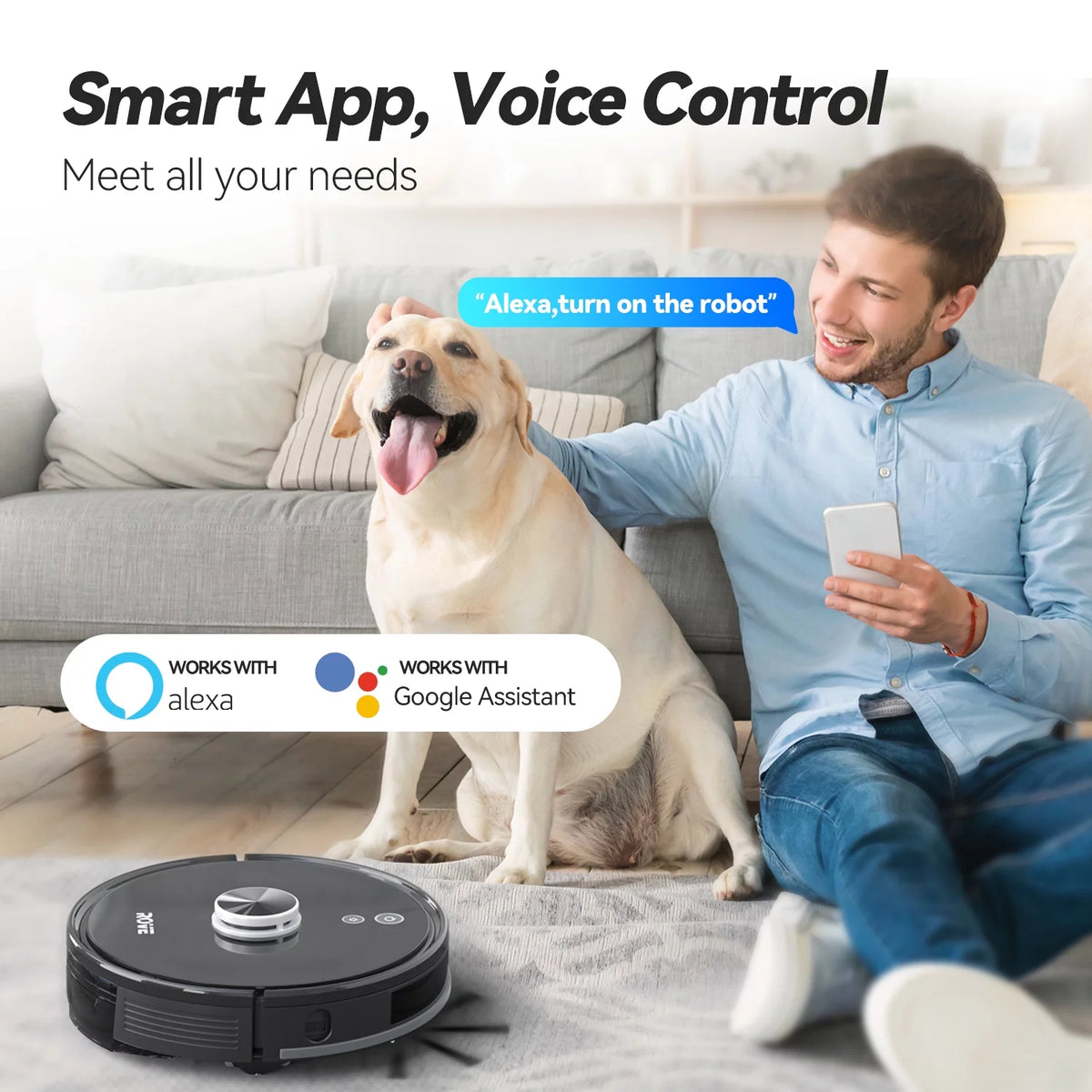 Robot Vacuum Cleaner 2000 Pa Suction E3607