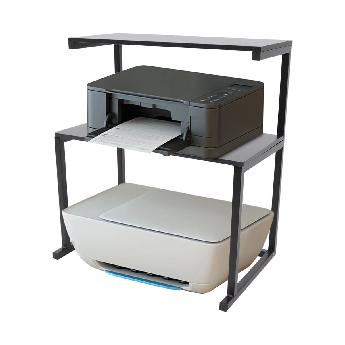 Black 3-Tier Printer Stand Storage Shelves B572