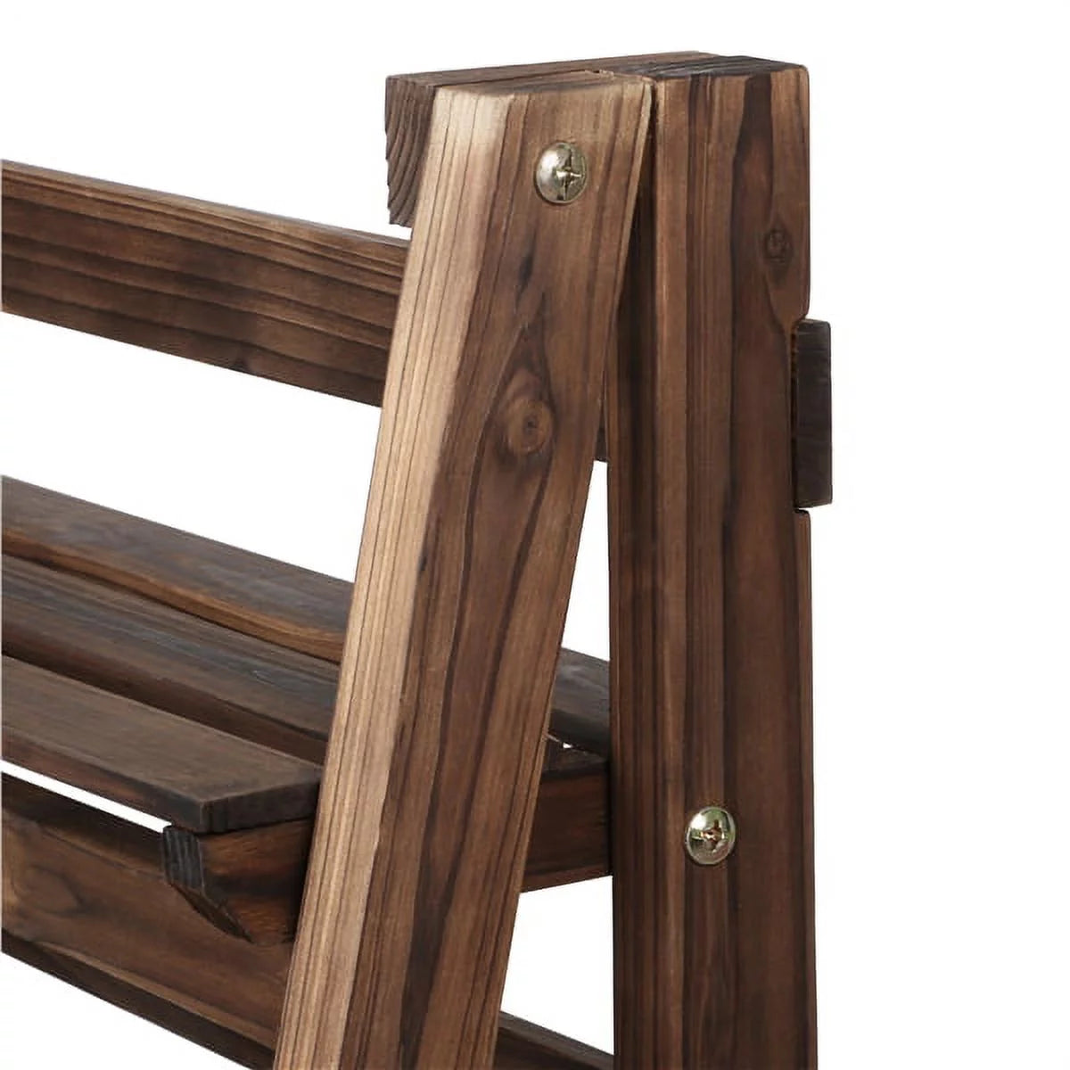 4 Tier Foldable Wooden Flower Stand Ladder Shelves G53959