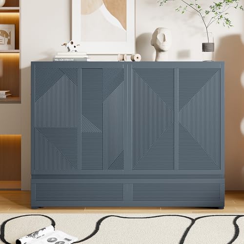Gray Full Size Murphy Bed with Storage Drawer Y429909