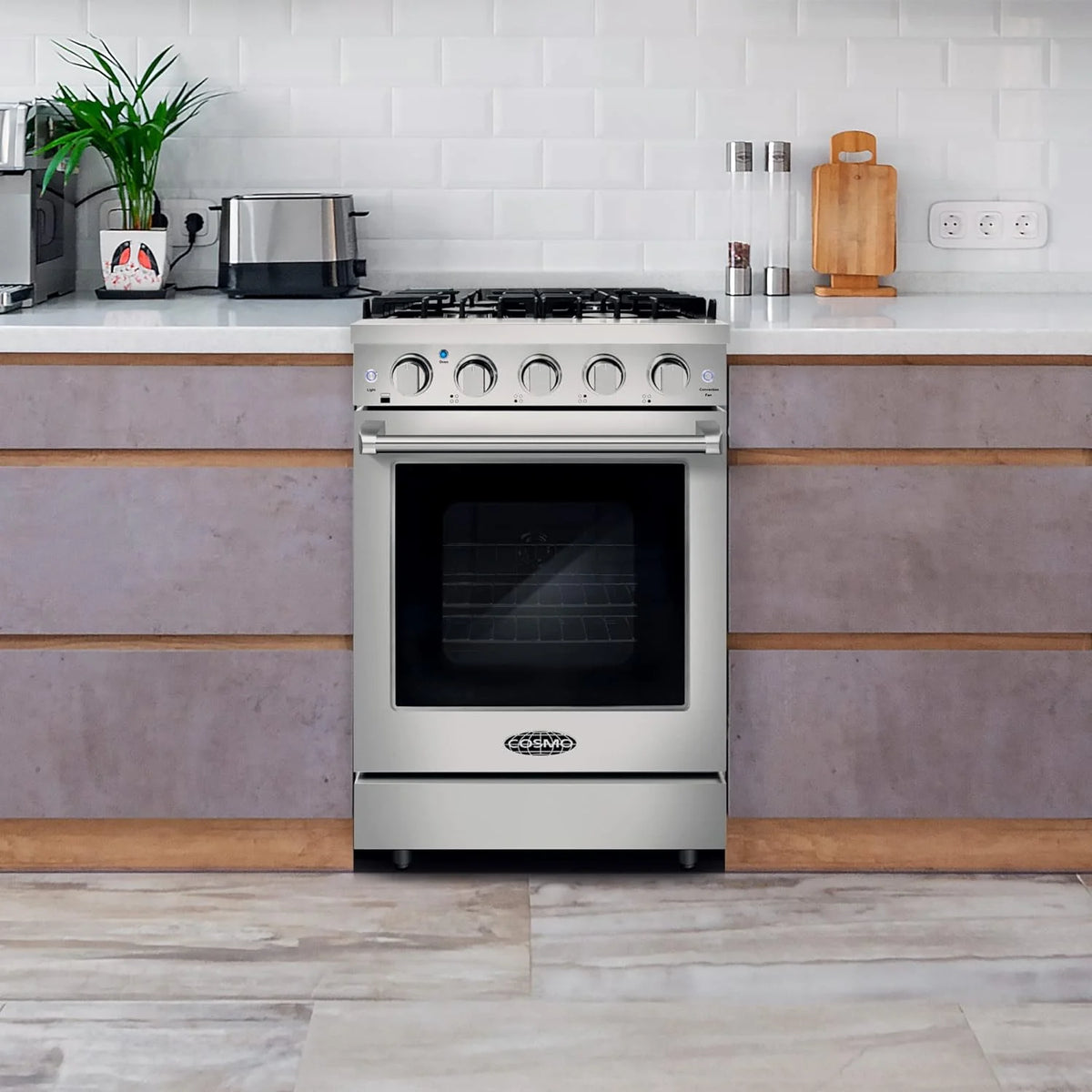 24 in. Freestanding Gas Range with 3.73 cu. ft. Capacity Oven in Stainless Steel V894639