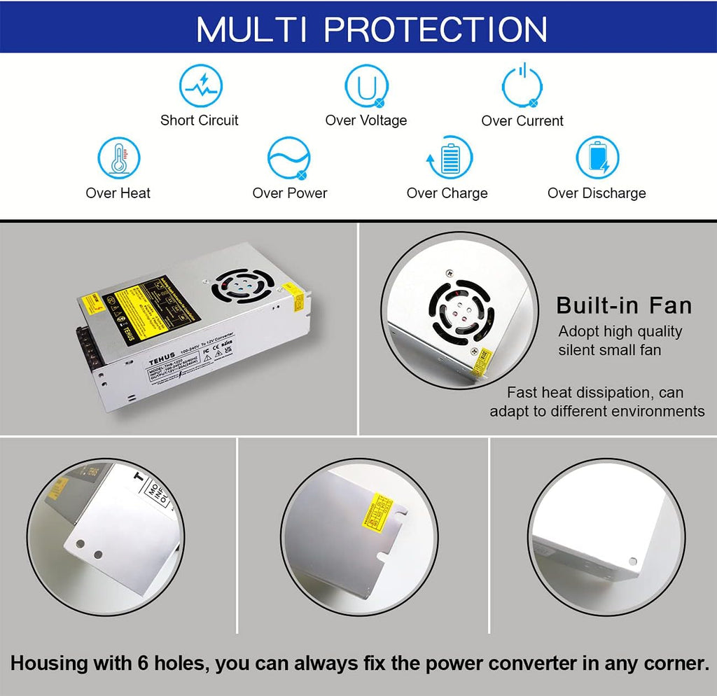 110V/220V to DC 12V 20A 240W Switching Power Supply V9547