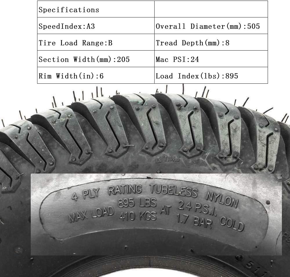 20x8-10 Lawn Mower Tires Set of 2 F102