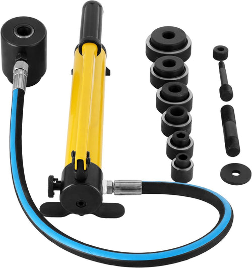 10 Ton Hydraulic Knockout Punch Driver Tool Kit with 6 Dies J93346