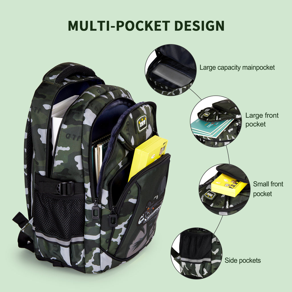 Wheeled Backpack Rolling Daypack Trolley School Bag M432