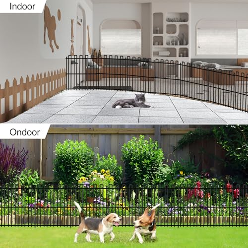 No Dig Animal Barrier Fence, 13in x 37ft Rustproof Metal Garden Edging C454
