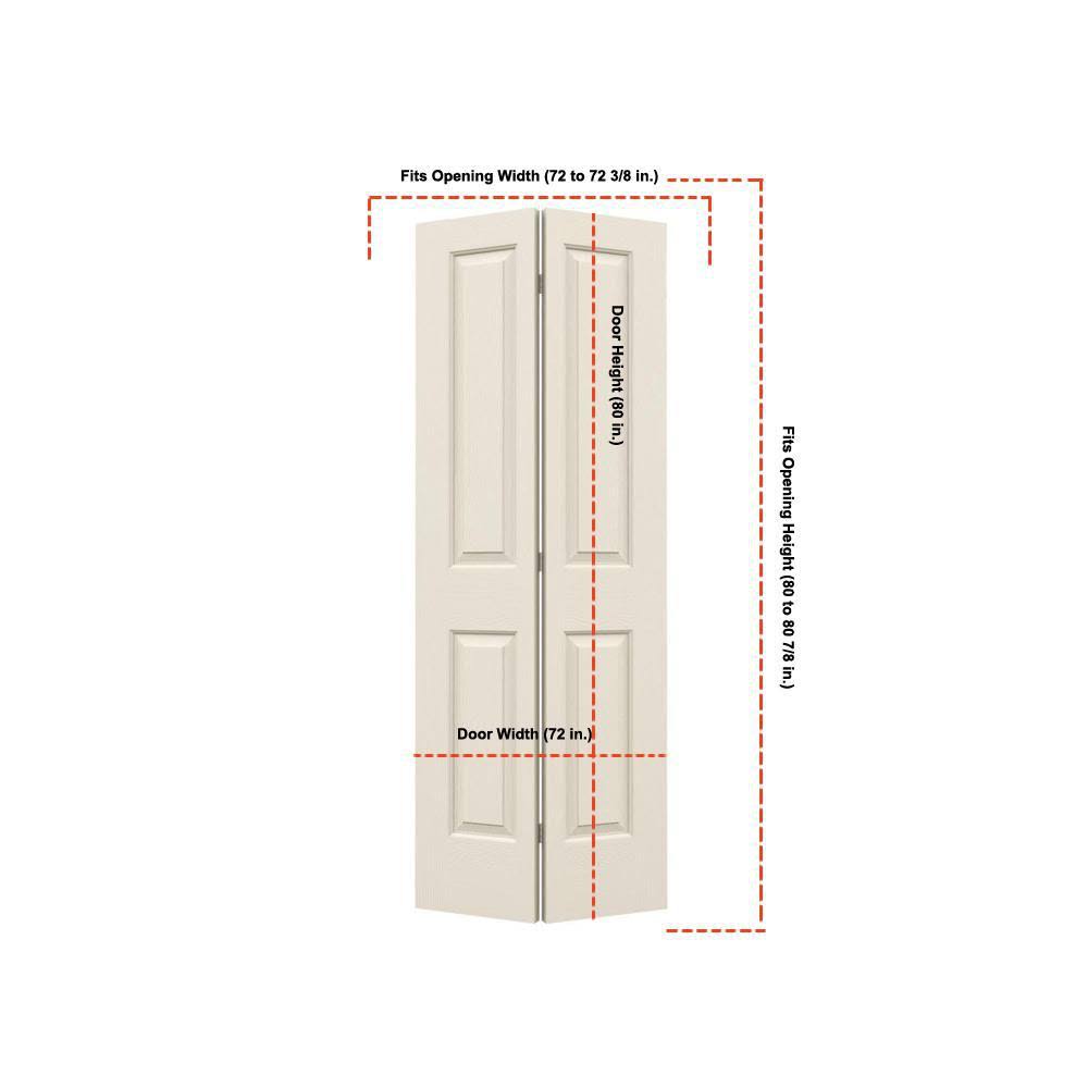 72 in. x 80 in. Primed Smooth Composite MDF Closet Bi-Fold Double Door R506