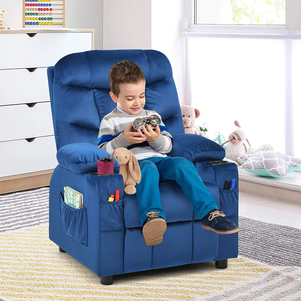 Kids Recliner Chair with Cup Holder A336