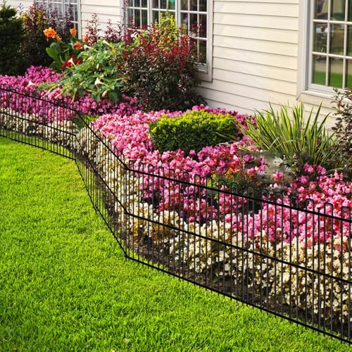 No Dig Animal Barrier Fence, 13in x 37ft Rustproof Metal Garden Edging C454