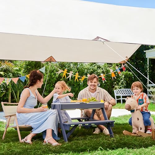 3-in-1 Kids Picnic Table with Umbrella A421