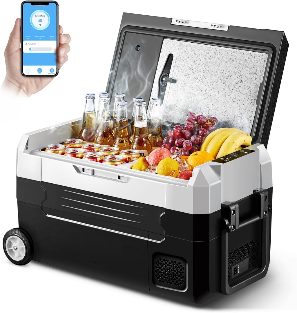 Portable Car Refrigerator 12 Volt 59 Quart Dual Zone Compressor Cooler Z42683