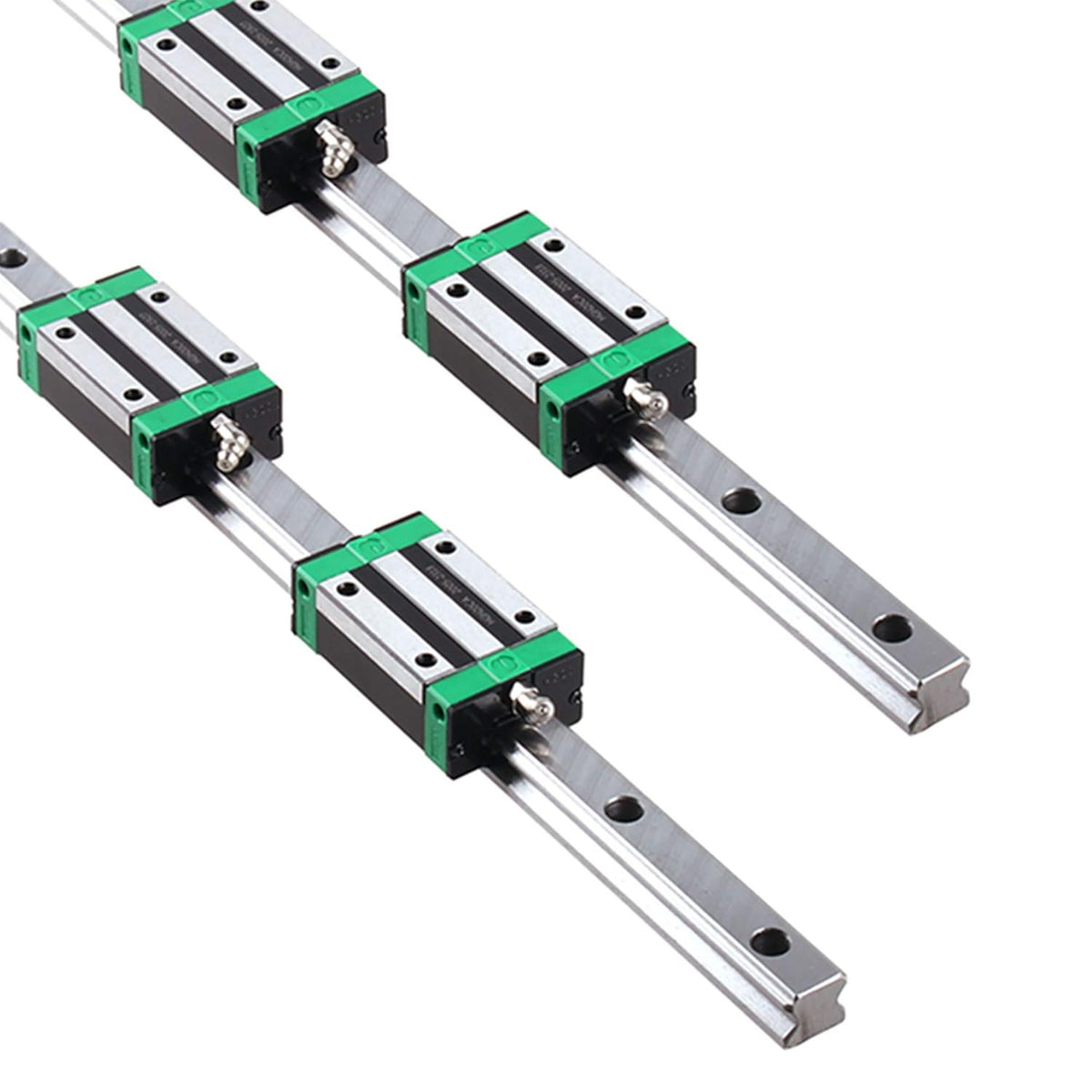Linear Rail 2X HGR20-1000mm Slide Guideway + 4X HGH20CA Bearing Block Carriage for DIY CNC U5132