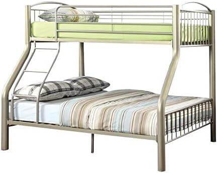 Metallic Gold Metal Twin Over Full Bunk Bed Q7606