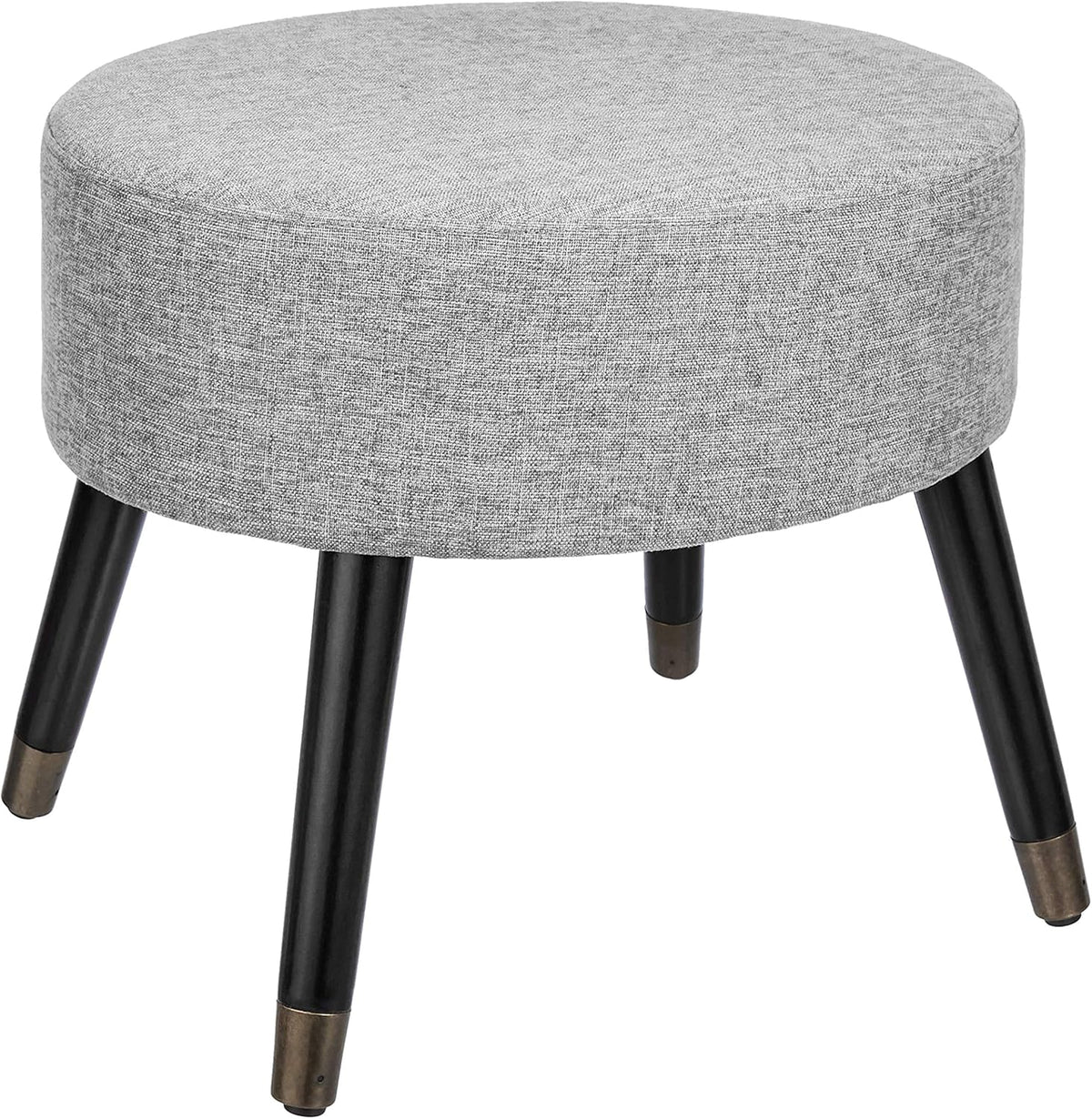 Black Faux Leather Ottoman S75459